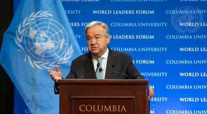 António Guterres: “We are at war with nature and we have to make peace”
